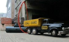 Marx Coal Coke Fuel Co Vintage Black & Yellow 1950s - PARTS DUMP TRUCK AS IS