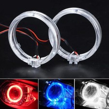 2PCS LED Angel Eyes 80MM DRL Halo Ring For HID Bi-Xenon Projector Lens Cover