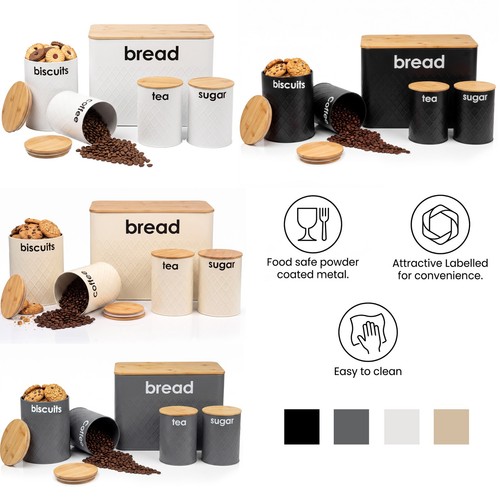 5pcs kitchen storage tins - storage,