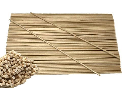 100 wooden round sticks dowel - 100,