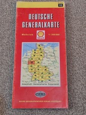 Vintage German Folding Road Map 1978 - 79. Sheet No 10 By Shell
