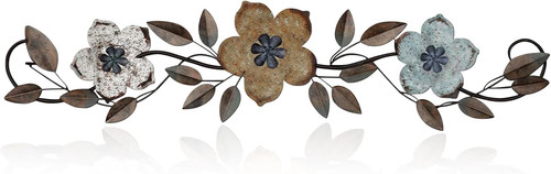 Colorful metal flower wall - colorful,