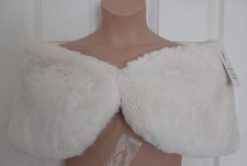 Faux Fur Shawl Wrap Wedding Long Stole Shrug Cocktail Party Prom