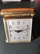 Europa Day Date 7 Jewels German Alarm Clock 1960s Fully Working Silent Movement