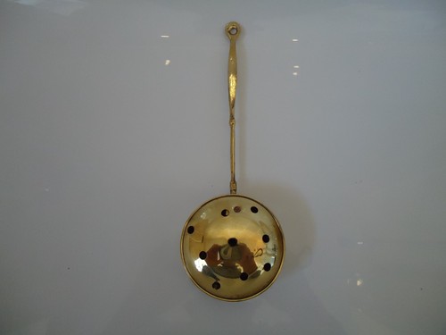 Brass chestnut roasting pan - brass,