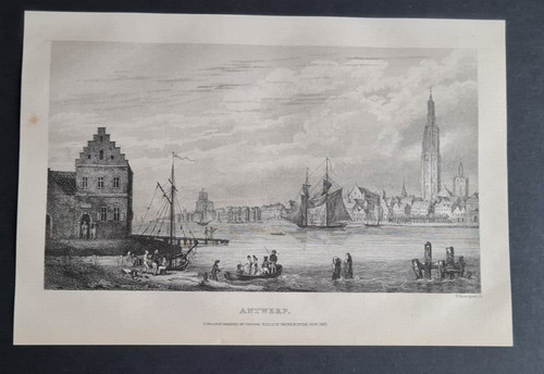 Antique print antwerp - antique,