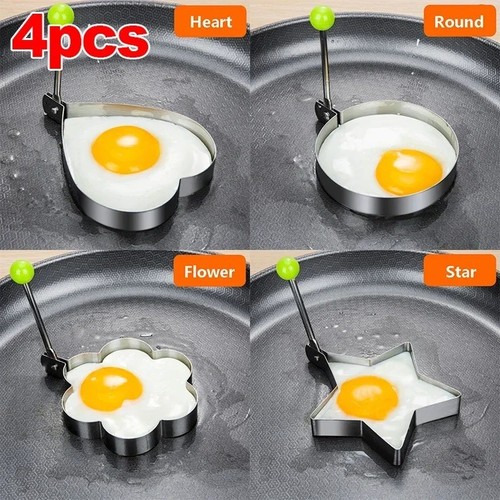 Stainless steel egg rings - stainless,