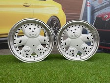 4 x 15 Inch 4x100 Teddy Bear Style White JDM Wheels: Fits For Honda Mazda Toyota