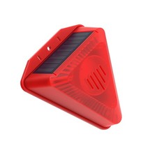 6LED Solar Alarm Light Sensor 129dB Siren Dog Barking Security Lamp