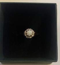 9ct gold ring opal set cocktail size O/P,  2.7 grams