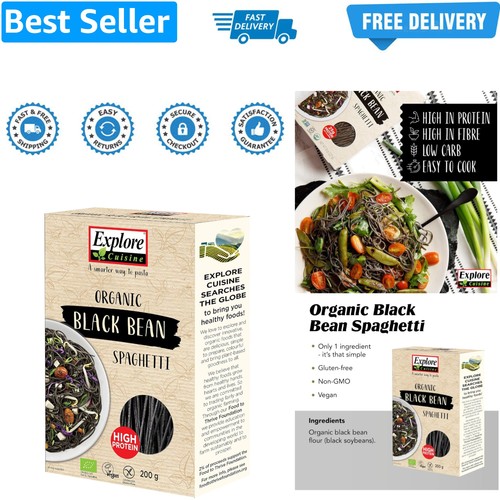 Organic black bean - bean, spaghetti
