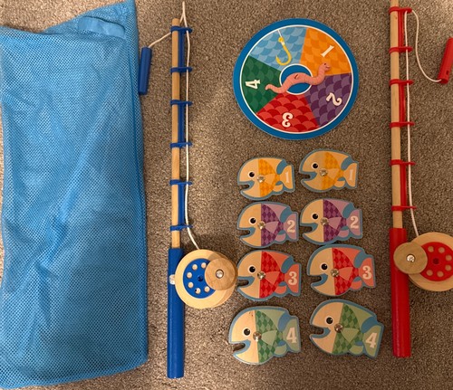 Wooden magnetic fishing game - fishing,