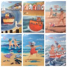 Birthday cards Beachside scenes by Peter Adderley (aa) 13x18cm