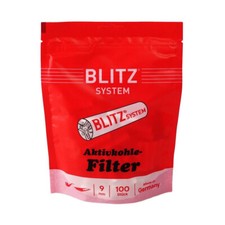 9mm Active Charcoal pipe Filter BLITZ System carbon filters - 100 filters