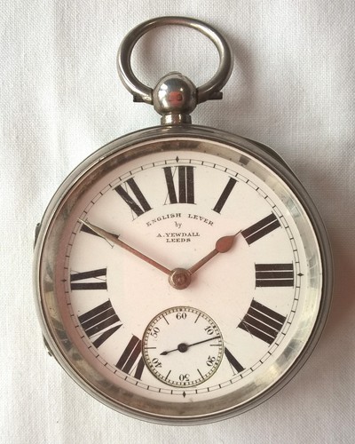 Silver key wind - key-wind, watch