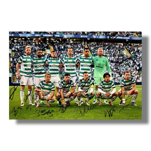 Signed celtic team photo - signed,