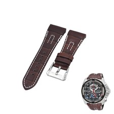 Velatura SPC041P1 26mm Brown Leather Watch Strap For Seiko