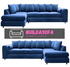 XXL PLUSH VELVET L-SHAPED CORNER SOFA SET LEFT / RIGHT HAND 4/5 SEATER UNIVERSAL