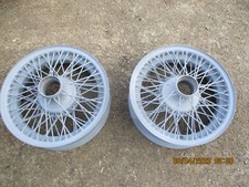 Jaguar XK competition  wire wheels pair 5K x 16 , 72 spoke, rudge 52 hub