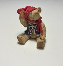 Peter Fagan Christmas Bear Figurine Waistcoat Hat & Scarf 7.5cm Tall