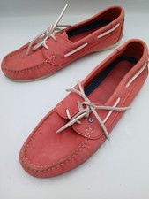 Dubarry Size 8 42 Pink Red Deck Shoes