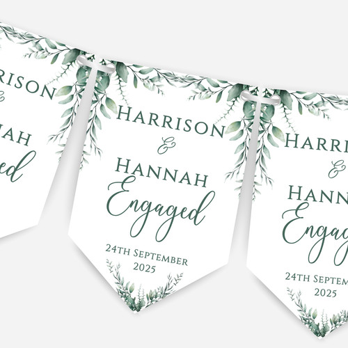 Engagement wedding bunting - or,