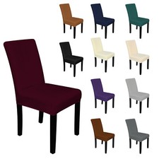 Dining Chair Covers Washable Stretch Chair Seat Slipcover Removable Protector