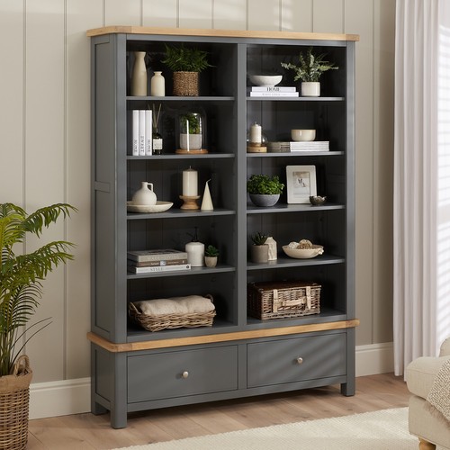 Double library bookcase - library,