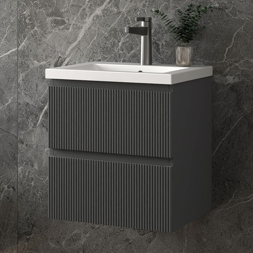 Wall hung bathroom vanity - wall, unit