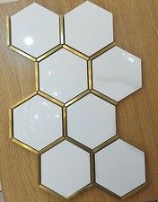 Hexagonal Gold & White