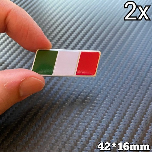 Italian flag aluminum - aluminum, badge