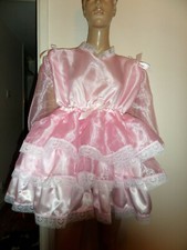ADULT BABY SISSY PINK SATIN