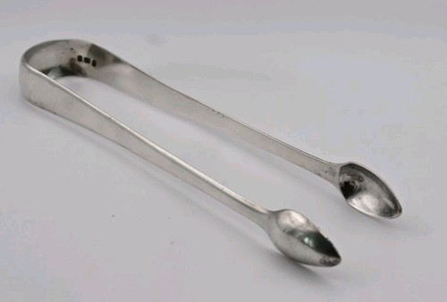 Antique silver tongs nips - tongs,
