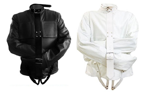 Real leather straight jacket - real,