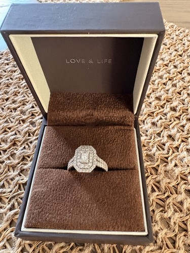 18ct white gold 1ct - , total