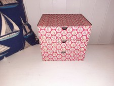 Cath Kidston Provence Rose 3 drawer storage chest Box 8 x 9 x 7 ins