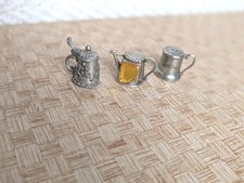 3x Pewter Thimbles Watering