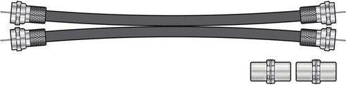 Twin satellite cable box - 3m,