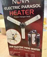 Nova 2kW Folding Parasol Electric Outdoor Garden Patio Heater - used once