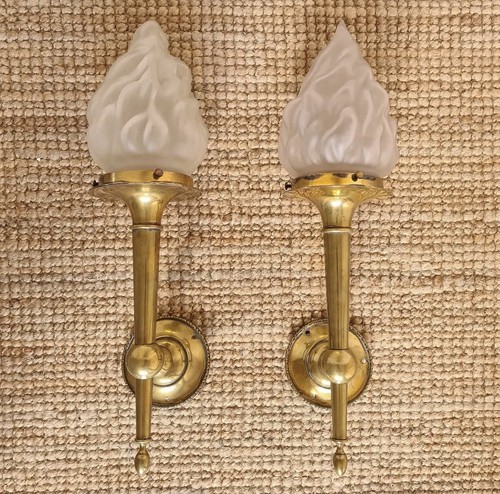 Pair vintage brass - of, and