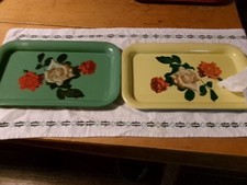 Vtg 2  Metal Shabby Chic