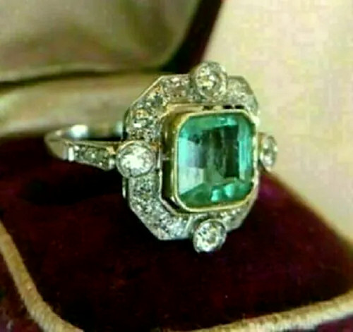Art deco vintage 80ct green - deco,