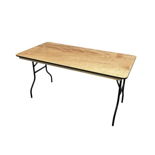 5ft varnished wooden - wooden, table