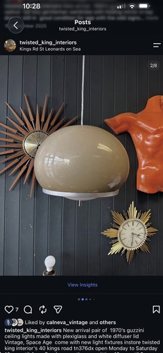 1970 guzzini style pendant - 1970’s,
