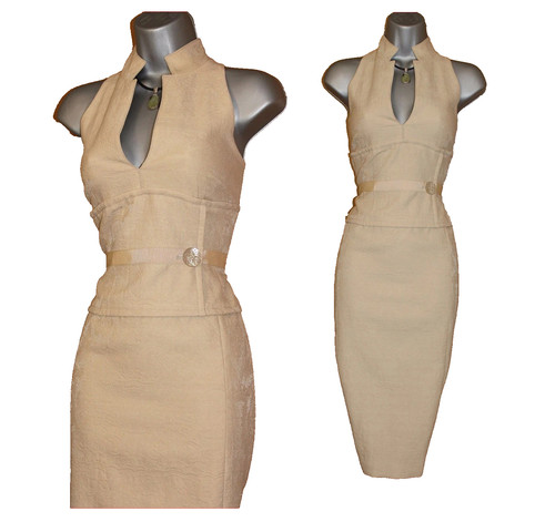 Karen millen cream jacquard - karen,
