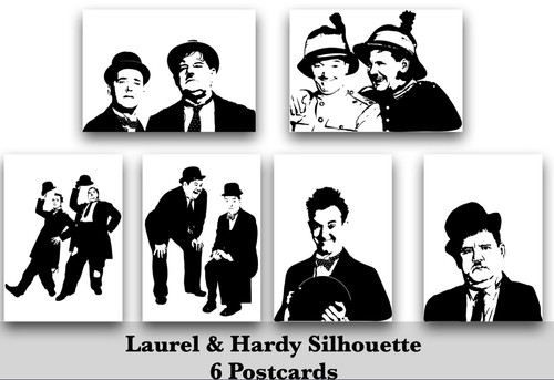 Laurel and hardy silhouette - and,