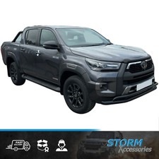 DOUBLE SPOILER BAR - CITY BAR - NUDGE BAR - BLACK FOR TOYOTA HILUX MK8 2016-2020