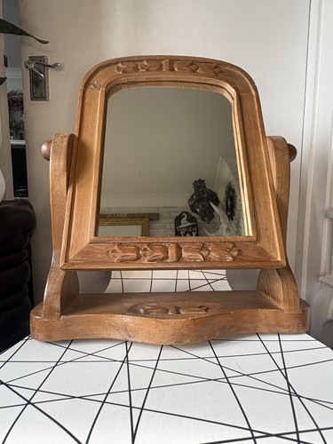 Vintage carved wooden dressing - carved,