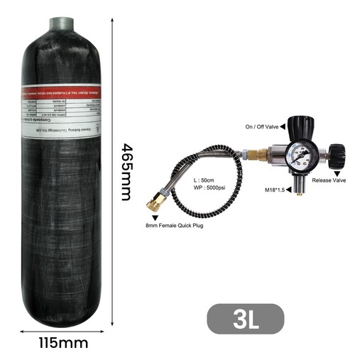 Carbon fiber cylinder high - 3l,