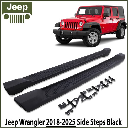 Black running board side steps - black,
